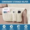 imageHVERSAILTEX Thick Velvet Loveseat Cover Soft Couch Cover for 2 Cushion Cover Washable Furniture Protector for Dogs NonSlip Sofa Slipcover Fit Sitting Width Up to 54quotLoveseat LodenIvory