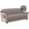 imageHVERSAILTEX Thick Velvet Loveseat Cover Soft Couch Cover for 2 Cushion Cover Washable Furniture Protector for Dogs NonSlip Sofa Slipcover Fit Sitting Width Up to 54quotLoveseat LodenTaupe