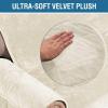 imageHVERSAILTEX Thick Velvet Loveseat Cover Soft Couch Cover for 2 Cushion Cover Washable Furniture Protector for Dogs NonSlip Sofa Slipcover Fit Sitting Width Up to 54quotLoveseat LodenIvory