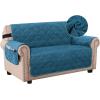 imageHVERSAILTEX Thick Velvet Loveseat Cover Soft Couch Cover for 2 Cushion Cover Washable Furniture Protector for Dogs NonSlip Sofa Slipcover Fit Sitting Width Up to 54quotLoveseat LodenPeacock Blue