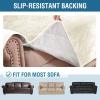 imageHVERSAILTEX Thick Velvet Loveseat Cover Soft Couch Cover for 2 Cushion Cover Washable Furniture Protector for Dogs NonSlip Sofa Slipcover Fit Sitting Width Up to 54quotLoveseat LodenIvory