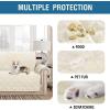 imageHVERSAILTEX Thick Velvet Loveseat Cover Soft Couch Cover for 2 Cushion Cover Washable Furniture Protector for Dogs NonSlip Sofa Slipcover Fit Sitting Width Up to 54quotLoveseat LodenIvory