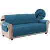 imageHVERSAILTEX Thick Velvet Loveseat Cover Soft Couch Cover for 2 Cushion Cover Washable Furniture Protector for Dogs NonSlip Sofa Slipcover Fit Sitting Width Up to 54quotLoveseat LodenPeacock Blue