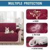 imageHVERSAILTEX Thick Velvet Loveseat Cover Soft Couch Cover for 2 Cushion Cover Washable Furniture Protector for Dogs NonSlip Sofa Slipcover Fit Sitting Width Up to 54quotLoveseat LodenBurgundy