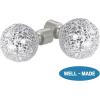imageHVERSAILTEX Window Curtain Rods for Windows 48 to 84 Inches Adjustable Decorative 34 Inch Diameter Standard Single Window Curtain Rod Set with Sparkling Mosaic Finials NickelNickel