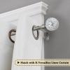 imageHVERSAILTEX Window Curtain Rods for Windows 48 to 84 Inches Adjustable Decorative 34 Inch Diameter Standard Single Window Curtain Rod Set with Sparkling Mosaic Finials NickelNickel