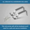 imageHVERSAILTEX Window Curtain Rods for Windows 48 to 84 Inches Adjustable Decorative 34 Inch Diameter Standard Single Window Curtain Rod Set with Sparkling Mosaic Finials NickelNickel