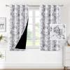 imageHVERSAILTEX 100 Blackout Curtains 84 inch Length 2 Panels Set Cattleya Floral Printed Drapes Leah Floral Thermal Curtains for Bedroom with Black Liner Sound Proof Curtains Grey and TaupeCamelliablack
