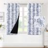 imageHVERSAILTEX 100 Blackout Curtains 84 inch Length 2 Panels Set Cattleya Floral Printed Drapes Leah Floral Thermal Curtains for Bedroom with Black Liner Sound Proof Curtains Grey and TaupeCamellianavy