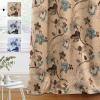 imageHVERSAILTEX Blackout Curtains for BedroomLiving Room Thermal Insulated Printed Curtain Drapes 63 Inches Long Energy Efficient Room Darkening Curtains Pair 2 Panels Vintage Floral Brown ampamp BlueBrown and Blue Floral