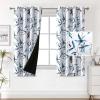 imageHVERSAILTEX Blackout Curtains for BedroomLiving Room Thermal Insulated Printed Curtain Drapes 63 Inches Long Energy Efficient Room Darkening Curtains Pair 2 Panels Vintage Floral Brown ampamp BlueBella Vista Indigo