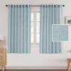imageHVERSAILTEX Linen Curtains 108 Inch Length 2 Panels Set Thick Window Drape Semi Sheer Light Filtering Rod Pocket Back Tab Pinch Pleated Treatment Neutral Farmhouse Living Room 52x108Natural WhiteCloud Blue