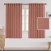 imageHVERSAILTEX Linen Curtains 108 Inch Length 2 Panels Set Thick Window Drape Semi Sheer Light Filtering Rod Pocket Back Tab Pinch Pleated Treatment Neutral Farmhouse Living Room 52x108Natural WhiteTerracotta