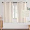 imageHVERSAILTEX Linen Curtains 108 Inch Length 2 Panels Set Thick Window Drape Semi Sheer Light Filtering Rod Pocket Back Tab Pinch Pleated Treatment Neutral Farmhouse Living Room 52x108Natural WhiteIvory