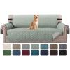 imageHVERSAILTEX Loveseat Couch Cover Reversible Couch Covers for 2 Cushion Couch Water Resistant Furniture Protector Cover with Elastic Strap for Pets KidsLoveseat GreyBeigeDesert SageBeige