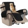 imageHVERSAILTEX Reversible Quilted Recliner Covers Recliner Chair Cover Water Resistant Furniture Protector Washable Couch Cover with Elastic Straps for Kids Pets Oversized Recliner BrownBeigeBlackGrey