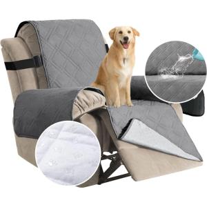imageHVERSAILTEX 100 Waterproof Furniture Protector for Recliner Sofa Cover for Leather Sofa NonSlip Protector for Recliner Chair Cover Protect from Pets KidsDove Grey