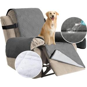 imageHVERSAILTEX 100 Waterproof Furniture Protector for Recliner Sofa Cover for Leather Sofa NonSlip Protector for Recliner Chair Cover Protect from Pets KidsGrey