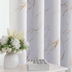 imageHVERSAILTEX Blackout Curtains for BedroomLiving Room Thermal Insulated Printed Curtain Drapes 63 Inches Long Energy Efficient Room Darkening Curtains Pair 2 Panels Vintage Floral Brown ampamp BlueMarble Gold