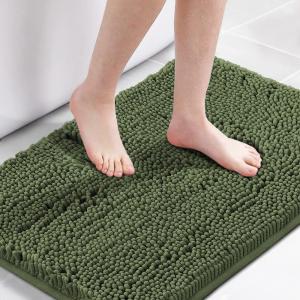 imageHVERSAILTEX Navy Blue Bath Rug Bath Mat Non Slip Bath Mats for Bathroom Floor Bathroom Rug Extra Thick Chenille Rug 17quot x 24quot Absorbent Soft Shaggy Washable Dry Fast Plush Rugs for BathtubsLoden