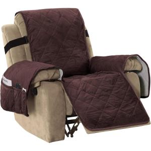 imageHVERSAILTEX Thick Velvet Loveseat Cover Soft Couch Cover for 2 Cushion Cover Washable Furniture Protector for Dogs NonSlip Sofa Slipcover Fit Sitting Width Up to 54quotLoveseat LodenBrown