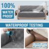 imageHVERSAILTEX 100 Waterproof Loveseat Covers for 2 Cushion Couch Modern Sofa Covers Waterproof and Washable Thick Soft Couch Cover for Dogs with Elastic Straps Loveseat GreyBeigeGreyBeige
