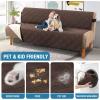 imageHVERSAILTEX 100 Waterproof Loveseat Covers for 2 Cushion Couch Modern Sofa Covers Waterproof and Washable Thick Soft Couch Cover for Dogs with Elastic Straps Loveseat GreyBeigeBrownBeige