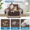 imageHVERSAILTEX 100 Waterproof Loveseat Covers for 2 Cushion Couch Modern Sofa Covers Waterproof and Washable Thick Soft Couch Cover for Dogs with Elastic Straps Loveseat GreyBeigeBrownBeige
