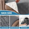 imageHVERSAILTEX 100 Waterproof Loveseat Covers for 2 Cushion Couch Modern Sofa Covers Waterproof and Washable Thick Soft Couch Cover for Dogs with Elastic Straps Loveseat GreyBeigeGreyBeige