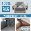 imageHVERSAILTEX 100 Waterproof Loveseat Covers for 2 Cushion Couch Modern Sofa Covers Waterproof and Washable Thick Soft Couch Cover for Dogs with Elastic Straps Loveseat GreyBeigeGreyBeige
