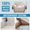 imageHVERSAILTEX 100 Waterproof Loveseat Covers for 2 Cushion Couch Modern Sofa Covers Waterproof and Washable Thick Soft Couch Cover for Dogs with Elastic Straps Loveseat GreyBeigeFrench OakBeige