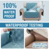 imageHVERSAILTEX 100 Waterproof Loveseat Covers for 2 Cushion Couch Modern Sofa Covers Waterproof and Washable Thick Soft Couch Cover for Dogs with Elastic Straps Loveseat GreyBeigeSmoke BlueBeige