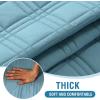 imageHVERSAILTEX 100 Waterproof Loveseat Covers for 2 Cushion Couch Modern Sofa Covers Waterproof and Washable Thick Soft Couch Cover for Dogs with Elastic Straps Loveseat GreyBeigeSmoke BlueBeige