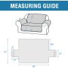 imageHVERSAILTEX 100 Waterproof Loveseat Covers for 2 Cushion Couch Modern Sofa Covers Waterproof and Washable Thick Soft Couch Cover for Dogs with Elastic Straps Loveseat GreyBeigeBlackBeige