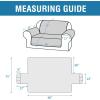 imageHVERSAILTEX 100 Waterproof Loveseat Covers for 2 Cushion Couch Modern Sofa Covers Waterproof and Washable Thick Soft Couch Cover for Dogs with Elastic Straps Loveseat GreyBeigeChocolateBeige