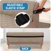 imageHVERSAILTEX 100 Waterproof Loveseat Covers for 2 Cushion Couch Modern Sofa Covers Waterproof and Washable Thick Soft Couch Cover for Dogs with Elastic Straps Loveseat GreyBeigeTaupeBeige