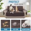 imageHVERSAILTEX 100 Waterproof Loveseat Covers for 2 Cushion Couch Modern Sofa Covers Waterproof and Washable Thick Soft Couch Cover for Dogs with Elastic Straps Loveseat GreyBeigeChocolateBeige