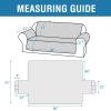 imageHVERSAILTEX 100 Waterproof Loveseat Covers for 2 Cushion Couch Modern Sofa Covers Waterproof and Washable Thick Soft Couch Cover for Dogs with Elastic Straps Loveseat GreyBeigeBlackBeige