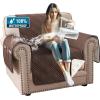 imageHVERSAILTEX 100 Waterproof Loveseat Covers for 2 Cushion Couch Modern Sofa Covers Waterproof and Washable Thick Soft Couch Cover for Dogs with Elastic Straps Loveseat GreyBeigeBrownBeige