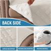 imageHVERSAILTEX 100 Waterproof Loveseat Covers for 2 Cushion Couch Modern Sofa Covers Waterproof and Washable Thick Soft Couch Cover for Dogs with Elastic Straps Loveseat GreyBeigeFrench OakBeige