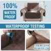 imageHVERSAILTEX 100 Waterproof Loveseat Covers for 2 Cushion Couch Modern Sofa Covers Waterproof and Washable Thick Soft Couch Cover for Dogs with Elastic Straps Loveseat GreyBeigeBrownBeige