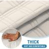 imageHVERSAILTEX 100 Waterproof Loveseat Covers for 2 Cushion Couch Modern Sofa Covers Waterproof and Washable Thick Soft Couch Cover for Dogs with Elastic Straps Loveseat GreyBeigeFrench OakBeige