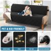 imageHVERSAILTEX 100 Waterproof Loveseat Covers for 2 Cushion Couch Modern Sofa Covers Waterproof and Washable Thick Soft Couch Cover for Dogs with Elastic Straps Loveseat GreyBeigeBlackBeige