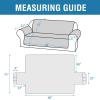 imageHVERSAILTEX 100 Waterproof Loveseat Covers for 2 Cushion Couch Modern Sofa Covers Waterproof and Washable Thick Soft Couch Cover for Dogs with Elastic Straps Loveseat GreyBeigeChocolateBeige