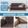 imageHVERSAILTEX 100 Waterproof Loveseat Covers for 2 Cushion Couch Modern Sofa Covers Waterproof and Washable Thick Soft Couch Cover for Dogs with Elastic Straps Loveseat GreyBeigeChocolateBeige