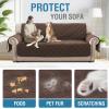 imageHVERSAILTEX 100 Waterproof Loveseat Covers for 2 Cushion Couch Modern Sofa Covers Waterproof and Washable Thick Soft Couch Cover for Dogs with Elastic Straps Loveseat GreyBeigeBrownBeige