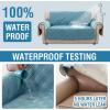 imageHVERSAILTEX 100 Waterproof Loveseat Covers for 2 Cushion Couch Modern Sofa Covers Waterproof and Washable Thick Soft Couch Cover for Dogs with Elastic Straps Loveseat GreyBeigeSmoke BlueBeige