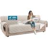 imageHVERSAILTEX 100 Waterproof Loveseat Covers for 2 Cushion Couch Modern Sofa Covers Waterproof and Washable Thick Soft Couch Cover for Dogs with Elastic Straps Loveseat GreyBeigeFrench OakBeige