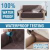 imageHVERSAILTEX 100 Waterproof Loveseat Covers for 2 Cushion Couch Modern Sofa Covers Waterproof and Washable Thick Soft Couch Cover for Dogs with Elastic Straps Loveseat GreyBeigeChocolateBeige
