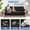 imageHVERSAILTEX 100 Waterproof Loveseat Covers for 2 Cushion Couch Modern Sofa Covers Waterproof and Washable Thick Soft Couch Cover for Dogs with Elastic Straps Loveseat GreyBeigeBlackBeige